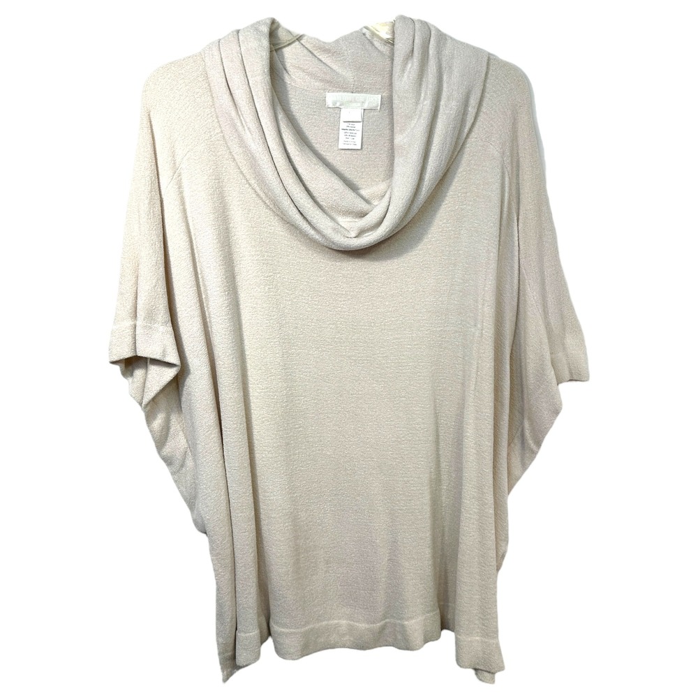 Barefoot‎ Dreams S/M Poncho Top CozyChic Ultra Lite Knit Cowl Cream Ivory 800